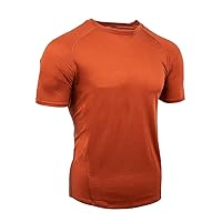 Showers Pass Apex Merino T-Shirt - Standard Plain Wool Shirts for Men - Lightweight Sun Protection for Outdoor Activities Clay