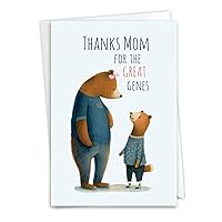 NobleWorks Humorous Mother's Day Greeting Card with 5 x 7 Inch Envelope (1 Card) Mom Great Genes C10934MDG