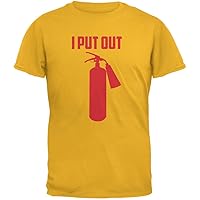 Old Glory I Put Out Fire Extinguisher Gold Adult T-Shirt - Medium