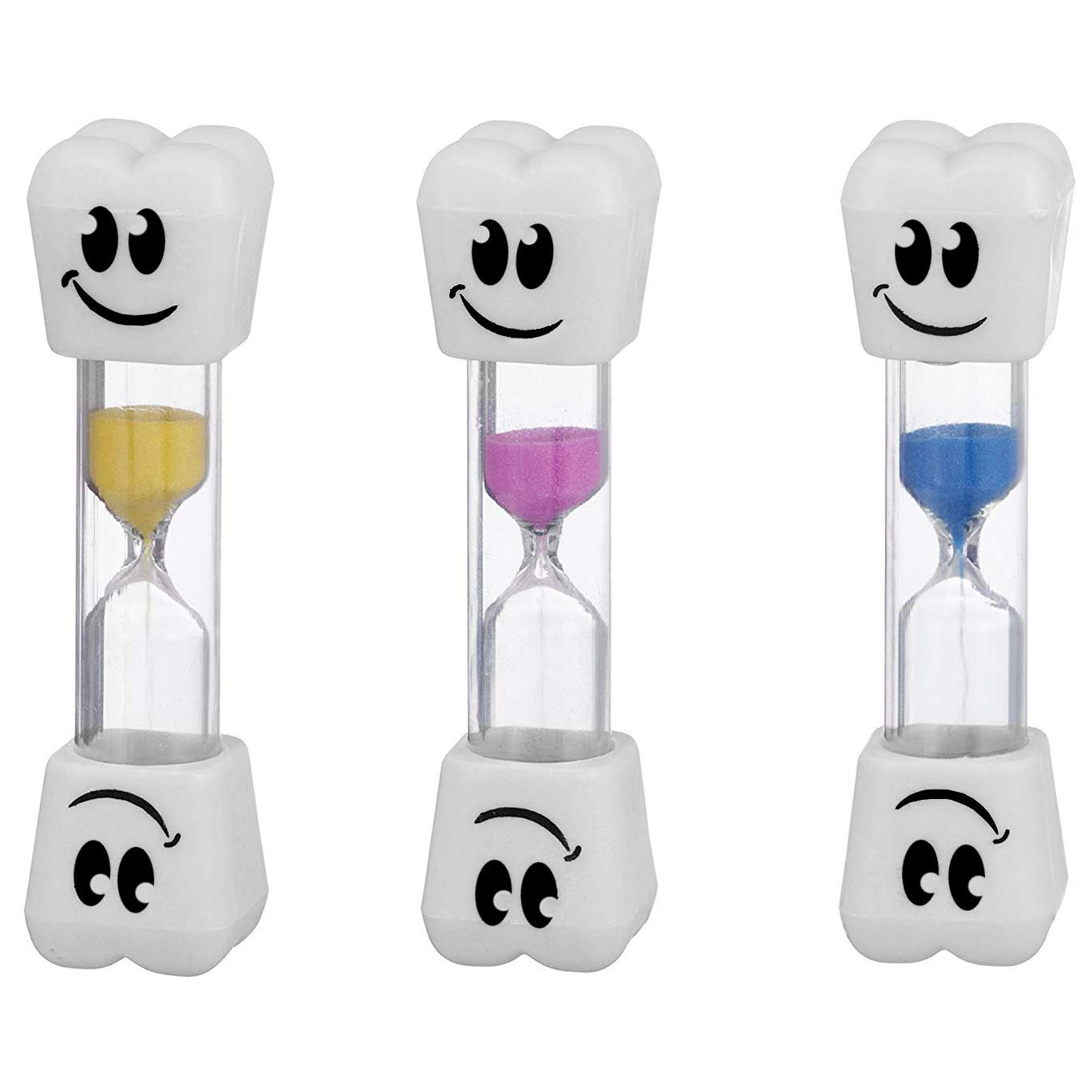 Rhode Island Novelty Smile Tooth 2 Minute Sand Timer Assorted Colors (2 Pack)