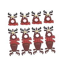 BESTOYARD 25pcs Lollipop Decor Card Christmas Lollipop Holder Diy Lollipop Decoration Packaging Decoration Card Christmas Candy Packing Cards Xmas Lollipop Decorations Elk Supplies