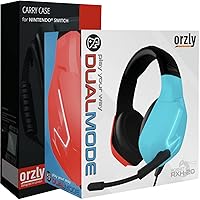 Orzly RXH-20 Gaming Headset and Black Carry Case Bundle for Nintendo Switch or Nintendo Switch OLED