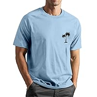WENKOMG1 Tshirts Shirt for Men Short Sleeve Solid Graphic T-Shirt Lightweight Summer Printed Casual Basic Crewneck Tee