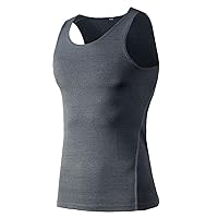 TopTie Men's Athletic Tank Top, Under Base Layer Sleeveless Shirt, Gym Workout Vest