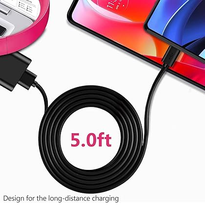 Fast Wall Charger USB C Charging Cable Cord for Moto G Pure G Stylus 5G G 5G 2022,Moto G Power, Moto G Play 2021,Moto One 5G Ace G60S G200 G9 Play G8 Play G7 Play, Ultra Z4 G 60 G22 G72 Edge 30 Phone