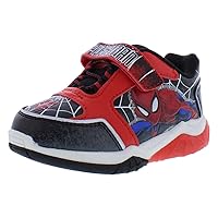 Boy's Spider-Man Athletic Sneaker, Black, 9 Toddler