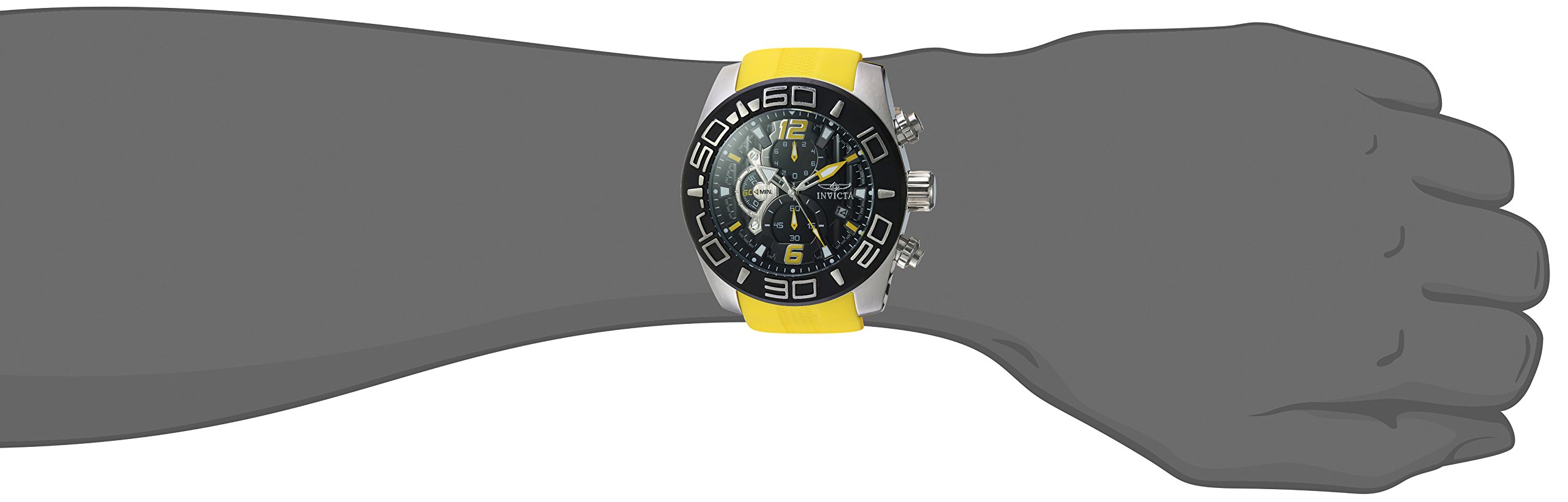 Invicta Men's Pro Diver Stainless Steel Quartz Watch with Silicone Strap, (Model: 22808, 22809)