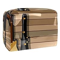 Guitar Case Waterproof Cosmetic Bag 7.3x3x5.1in Travel Cosmetic Bags Multifunctional Bag for Women