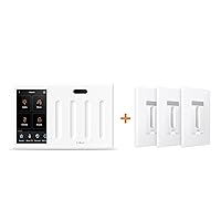 Smart Home Starter Pack - 1 x 4-Switch Control Panel & 3 x Smart Dimmer Switches (White) — Alexa Built-in & Compatible with Ring, Sonos, Hue, Google Nest, Wemo, SmartThings, Apple HomeKit