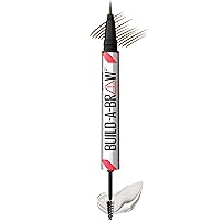 Maybelline Build-A-Brow 2-in-1 Brow Pen and Sealing Brow Gel, Eyebrow Makeup for Real-Looking, Fuller Eyebrows, Soft Brown, 1 Count