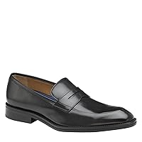 Johnston & Murphy Men’s Meade Penny Shoes | Dress Shoes for Men | Italian Leather Shoes | Leather & Rubber Sole | Removable, Molded Cushioned Insole