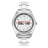 Fuck You Love You Classic Watches for Men Fashion Graphic Watch Easy to Read Gifts for Work Workout