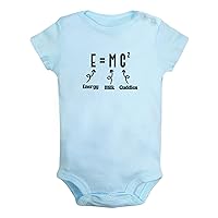 E=MC2 Energy Milk Cuddles Funny Rompers, Newborn Baby Bodysuits, Infant Cute Jumpsuits, 0-24M Babies One-Piece Outfits