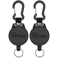 KEY-BAK SECURIT Heavy Duty Retractable Key Holder, 48 inch Kevlar Cord, 8 oz. Retraction Force, 15 Keys (2 Pack, Heavy Duty (48