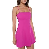 Women's Sleeveless Midi Cocktail Dress, Spagetti Strap Sundress Flare Sexy Going Out Party, Spring Summer 2024