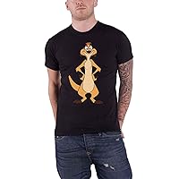 Disney T Shirt Lion King Timon Stand Logo Official Mens Black Size S