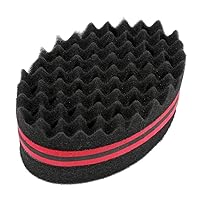 Buyter Oval Double Side Two in One Magic Barber Twist Hair Sponge Afro Braid Style Dreadlock Coils Wave Hair Styling Curl Sponge Brush (2 PCS, Small wave)