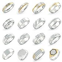 Wholesale Lot of Men's Band Ring 925 Sterling Silver Wedding Engagement Ring Confident Male Jewelry For Bulk Sale jewelry showroom Drop Shipping US Size In : 8,9,10,11