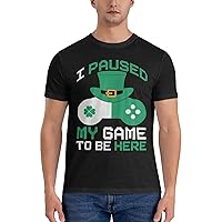 Men's Cotton T-Shirt Tees, Shamrock and Roll Skeleton St Patrick Graphic Fashion Short Sleeve Tee S-6XL