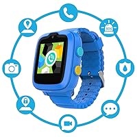 New 4G Edition - Kids Smart Watch (Blue) for Boys Girls (Age 3 Years +) - Touch-Screen Smartwatch with SIM Card – Remote Monitoring/Video Call/GPS Tracker - Ready Out of The Box