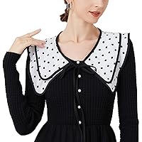 YiyiLai School Style Shirt Collar, Removable Square Collar, Layered, One-Piece Collar, Layered, Women's Fashion Accessory