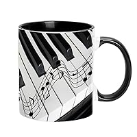 Musical Coffee Mugs | 350ml Ceramic Guitar Coffee Mug | Instrument Coffee Mug Artwork Decor | Violin Coffee Mug for Home, Offices, Travelling