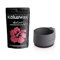 KoluaWax Hard Wax Beads for Hair Removal + KoluaWax Reusable Silicone Waxing Pot for Hair Removal