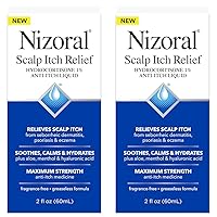 Nizoral Scalp Itch Relief Liquid—Relieves Scalp Itch and Soothes, Calms and Hydrates with Maximum Strength Anti-Itch Medicine (Hydrocortisone 1%), 2 Fl Oz (Pack of 2)