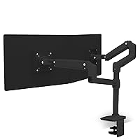 Ergotron – LX Vertical Stacking Dual Monitor Arm, VESA Desk Mount – for 2 Monitors Up to 24 Inches, 7 to 20 lbs Each – Matte Black