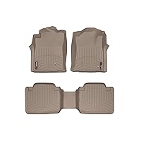WeatherTech Custom Fit FloorLiners for Toyota Tacoma - 1st & 2nd Row (451781-450214), Tan