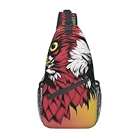 Eagle Head Pattern Cross Chest Bag Diagonally Multi Purpose Cross Body Bag Travel Hiking Backpack Men And Women One Size