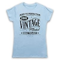 Women's 2001 Vintage Model Born in Birth Year Date T-Shirt