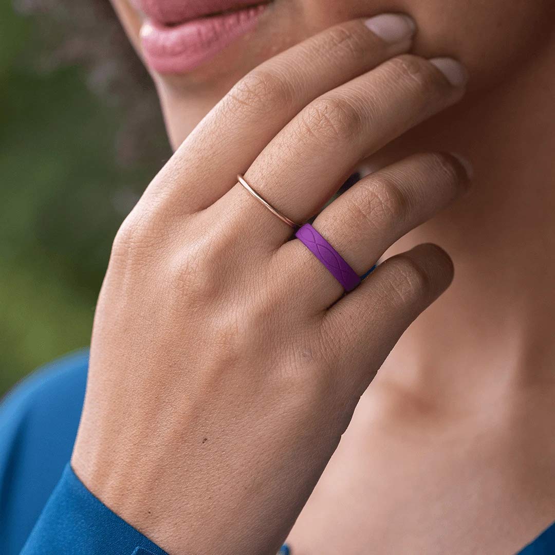 Enso Rings Women's Infinity Silicone Ring | Lifetime Quality Guarantee | Comfortable, Breathable, and Safe Silicone Ring