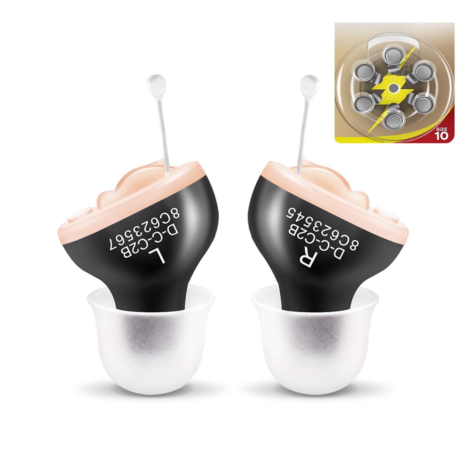LAIWEN Hearing Amplifier Aid Invisible CIC Sound Voice Amplifier with Feedback Canceling, in The Ear Mini Hearing Assistance for Elder and Adult On...