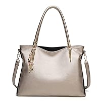 Womens Leather Handbags Purse Top-handle Bags Totes Satchel Shoulder Bag for Ladies with Decorations
