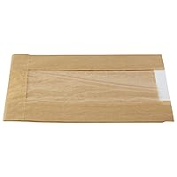PACKNWOOD - 210SVIS2214 - Brown Kraft Bag with Window - Kraft Sealable Bag with Window - Clear Front Brown Kraft Paper - Recyclable Paper Bags - (8.7