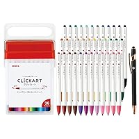 Zebra Clickart Water-Based Pen 36 Colors Case Set New Package WYSS22-36C-N Japan Import With Original Stylus Ballpoint Touch Pen