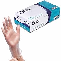 Safe Health Clear Vinyl Exam Gloves, S M L XL, 100-Count | 3 Mil | Medical-Disposable | Powder-Free Latex-Free | Nursing-Office-Law Enforcement-Kitchen-Pet Care-Cleaning-Daily Use, Puncture-Resistant