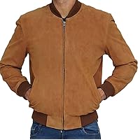 Men's Classic Leather Jacket Suede Winter Jacket