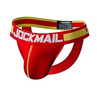 JOCKMAIL Jockstraps Athletic Supporter for Men Underwear Breathable Jock Straps Workout Sexy Thong g-String Sport