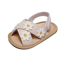 Natives Shoes Kids Infant Girls Open Toe Flower Shoes First Walkers Shoes Summer Toddler Floral Flat Baby Shoes Warm