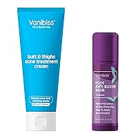 Vanibiss Butt and Thighs Acne Treatment Cream & Foot Anti Blister Balm - Bundle