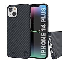 PunkCase for iPhone 14 Plus Carbon Fiber Case [AramidShield Series] Ultra Slim & Light Carbon Skin Made from 100% Real Aramid Fiber | Military Grade Protection for Your iPhone 14 Plus (6.7