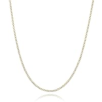 Ariana Lucci 14K Gold Filled Italian Lightweight 2mm Cable Chain Necklace, Non Tarnish, Dainty and Thin, Classic and Simple Round Link Design, 1/20 14K Gold Filled Made in Italy, Choose Length 16