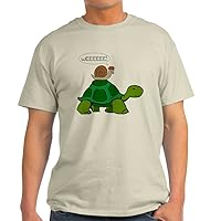 CafePress Snail On Turtle T Shirt 100% Cotton T-Shirt, White