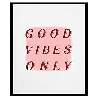 Good Vibes only Poster - Wall Decor for Bedroom Posters - Inspirational Wall Art - Office Motivational Wall Art For Women - Inspirational Quote - 8x10 In Print