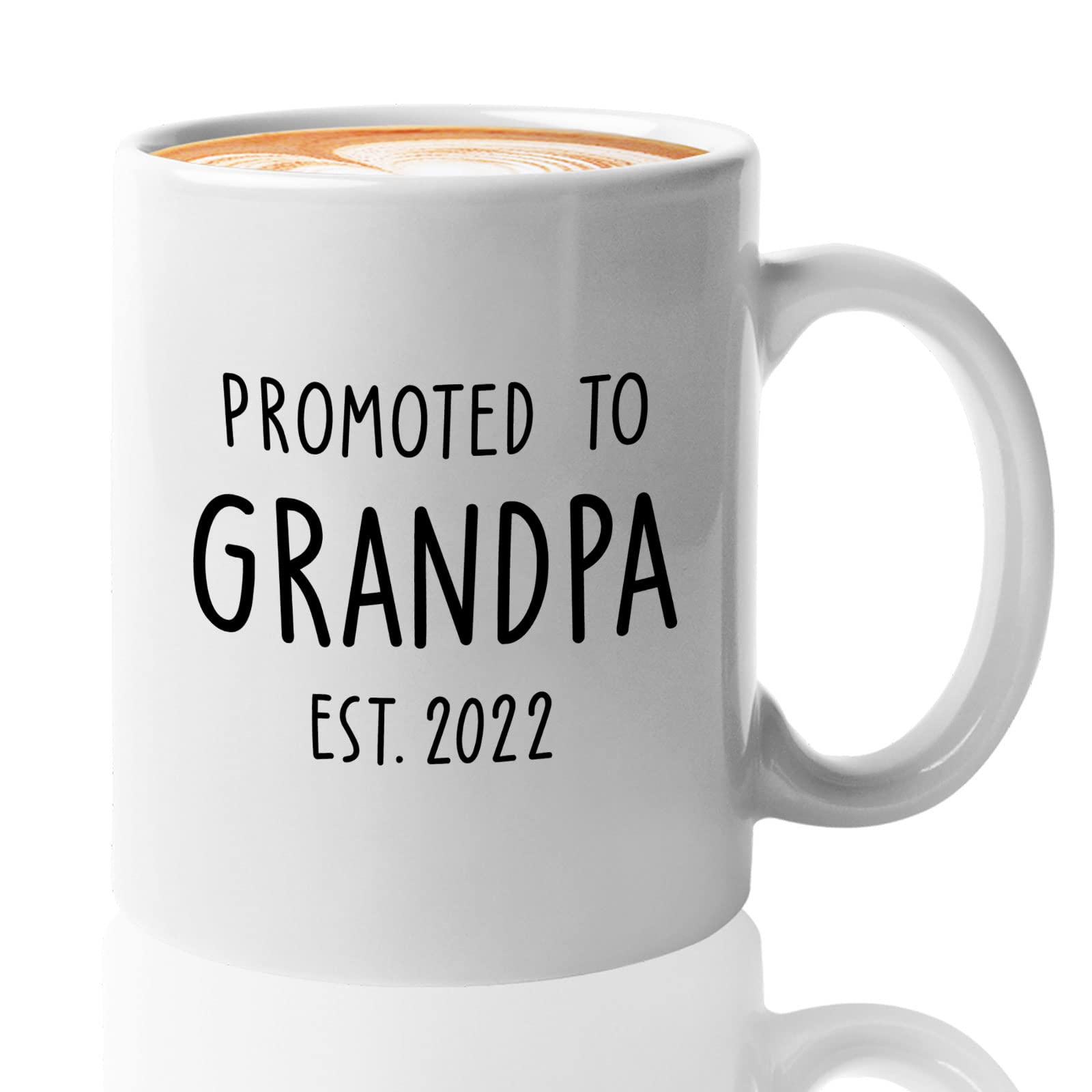 Bubble Hugs Family Coffee Mug 11oz White - Promoted To Grandpa - Grandparents Expecting A Baby Birth Gender Announcement Pregnancy Baby Shower Grandchild