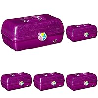 Caboodles On-The-Go Girl Purple Sparkle Jellies Vintage Case, 1 Lb, CAB56260N (Pack of 5)