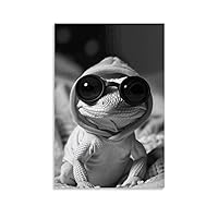 Mifo Lizard Funny Black And White Style Creative Art Poster 02 For Boys Bedroom Teens Room Hanging Picture. Unframe-style, 12x18inch(30x45cm)