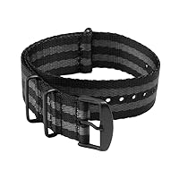 Archer Watch Straps - Seat Belt Weaved Nylon Military Style Watch Strap - Choice of Color and Size (18mm, 20mm, 22mm)